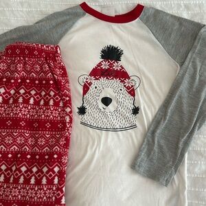 Adorable set of kids holiday pajamas